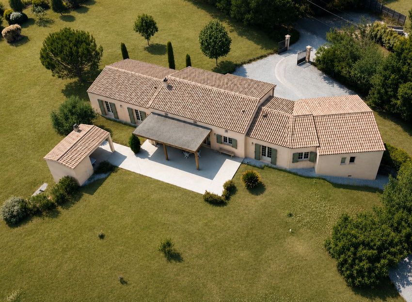 Image Façade à  maison individuelle de Plazac