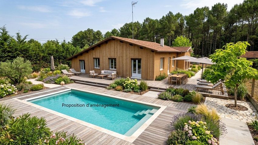 Image Piscine à  maison individuelle de Audenge