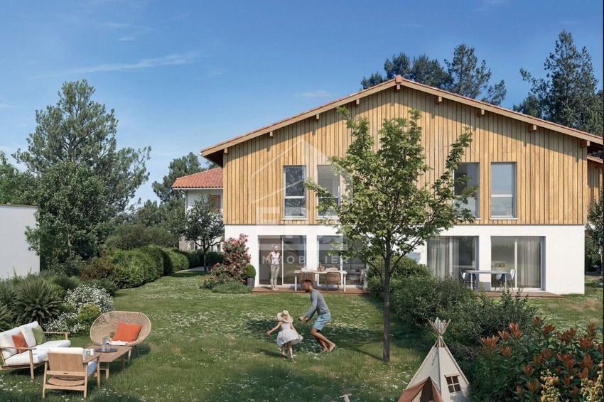 Image Façade à  maison mitoyenne de Seignosse