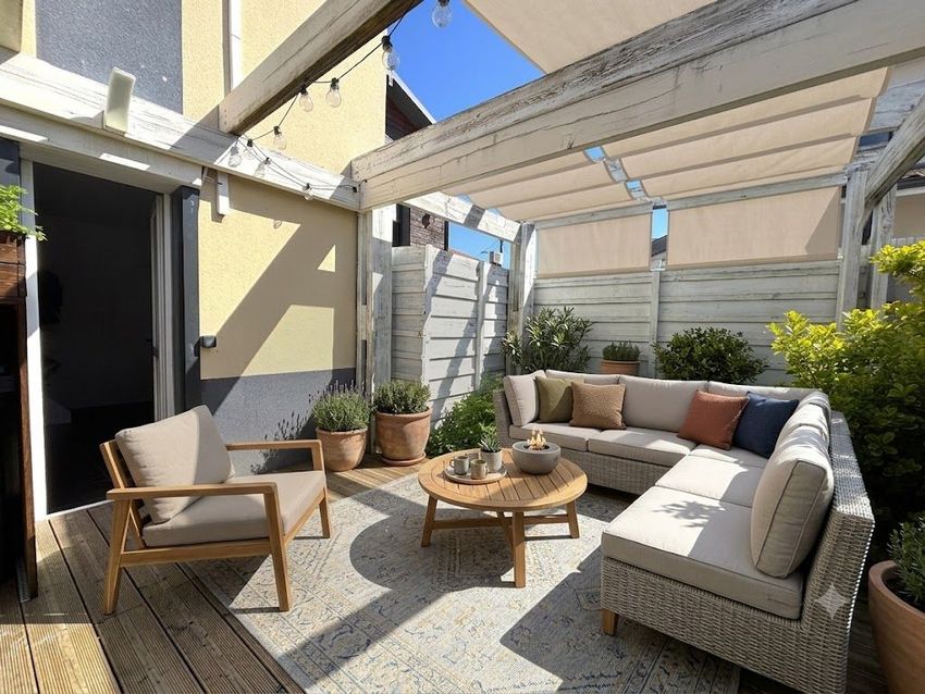 Image Terrasse à  maison mitoyenne de Le Bouscat
