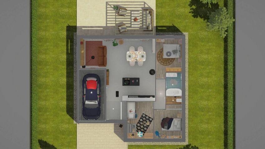 Image Plan à  maison individuelle de Poligné