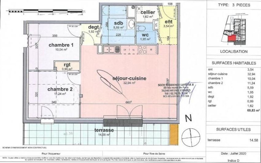 Image Plan à appartement de 10 Rue Charles de Gaulle