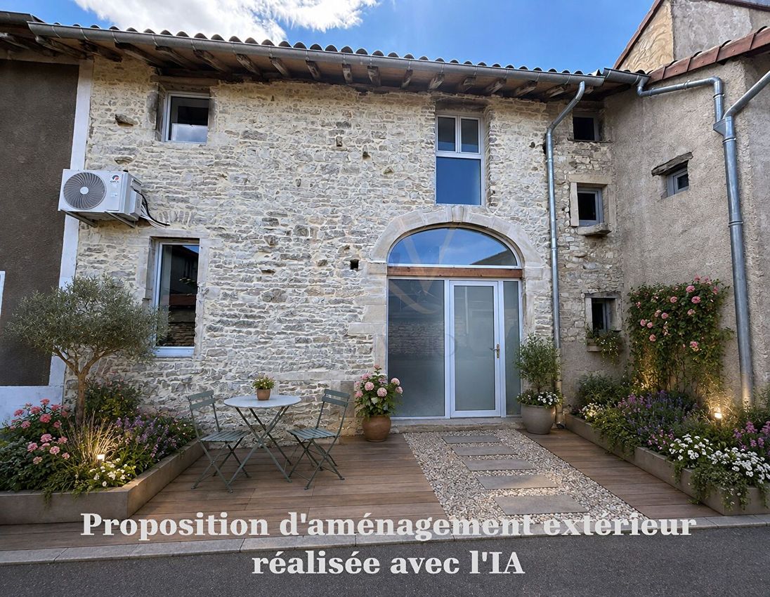 Image Façade à  maison de village de Montbellet