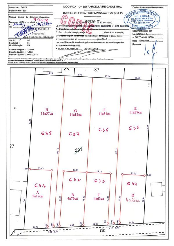 Image Plan à terrain de Blainville-sur-l'Eau