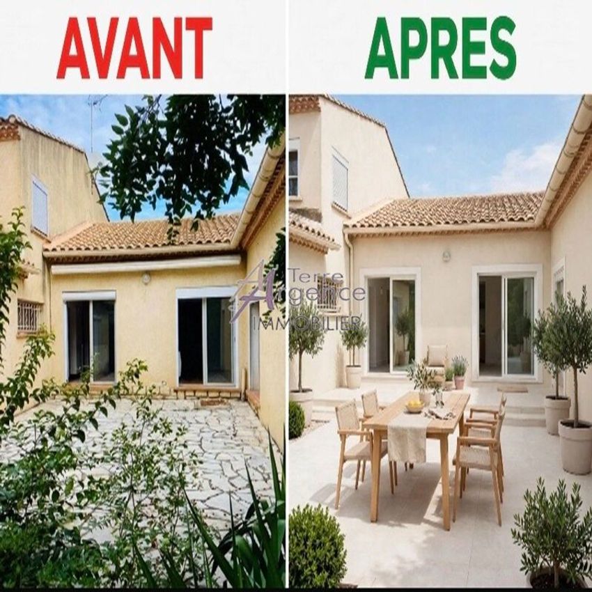 Image Façade à  villa de Beaucaire