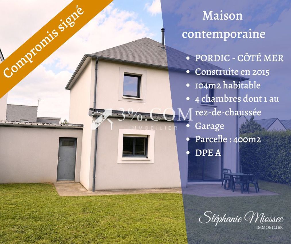 Image Façade à  maison individuelle de Pordic