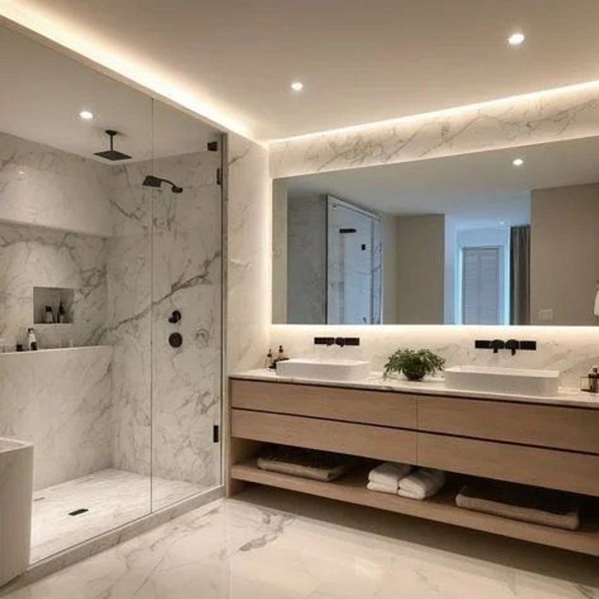 Image Salle de bains à appartement de Sans numéro Route de Saint-Germain