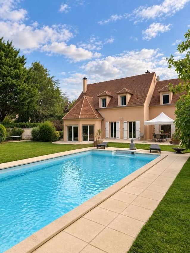Image Piscine à  maison individuelle de Feucherolles