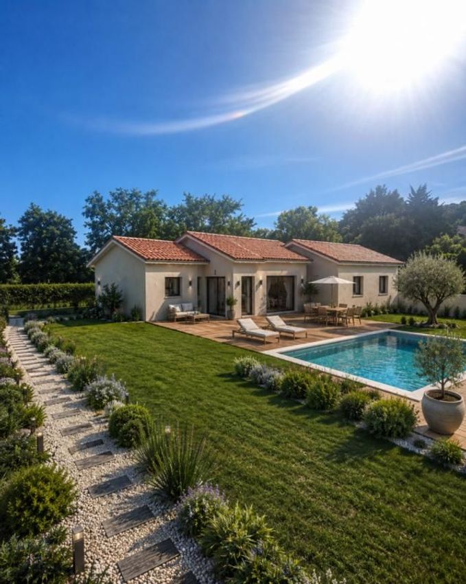 Image Piscine à  maison individuelle de Agnin