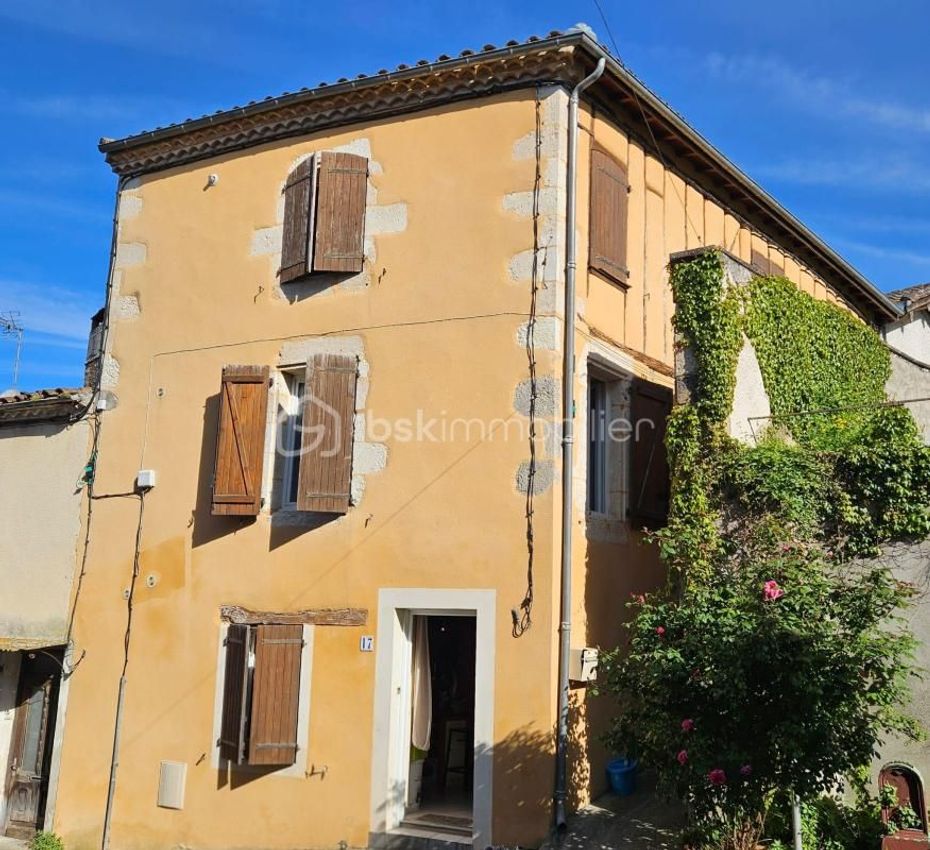 Image Façade à  maison mitoyenne de Mézin
