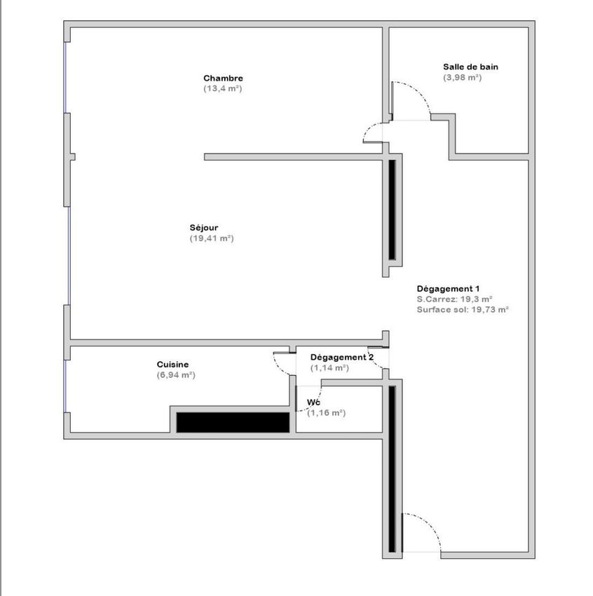 Image Plan à appartement de Les Halles