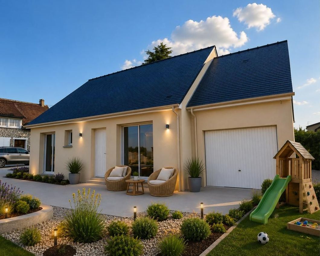 Image Façade à  maison individuelle de Saint-Illiers-le-Bois