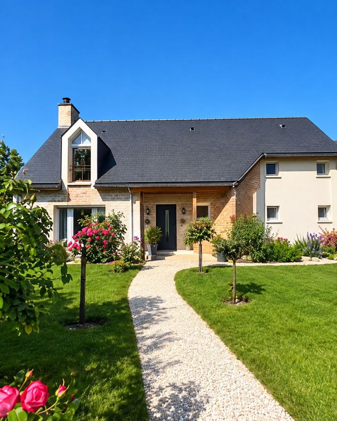 Image Façade à  maison individuelle de Luynes