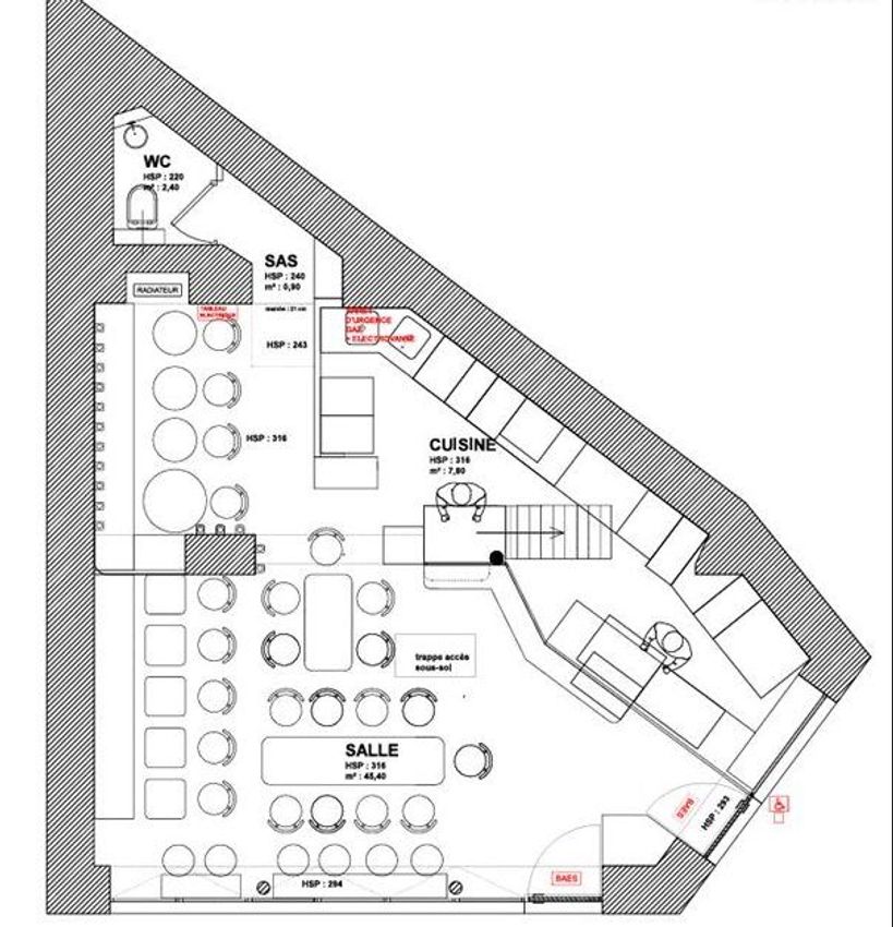 Image Plan à local de Secrétan