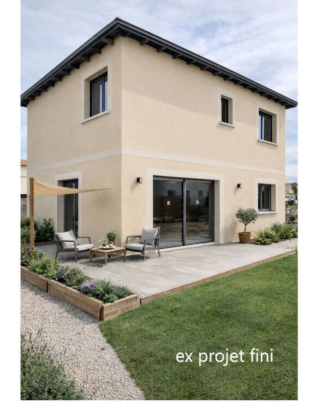 Image Façade à  villa de Montagnac