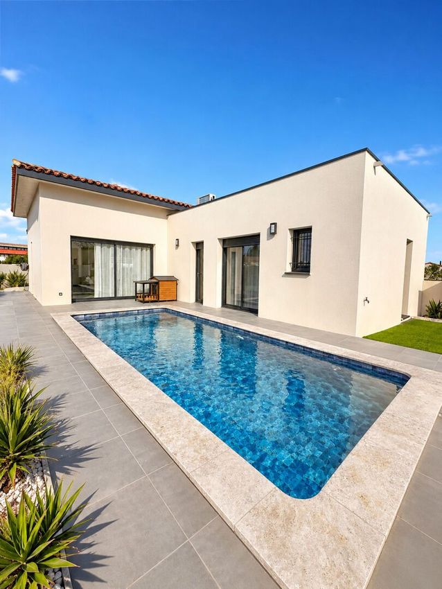 Image Piscine à  maison mitoyenne de Vendres