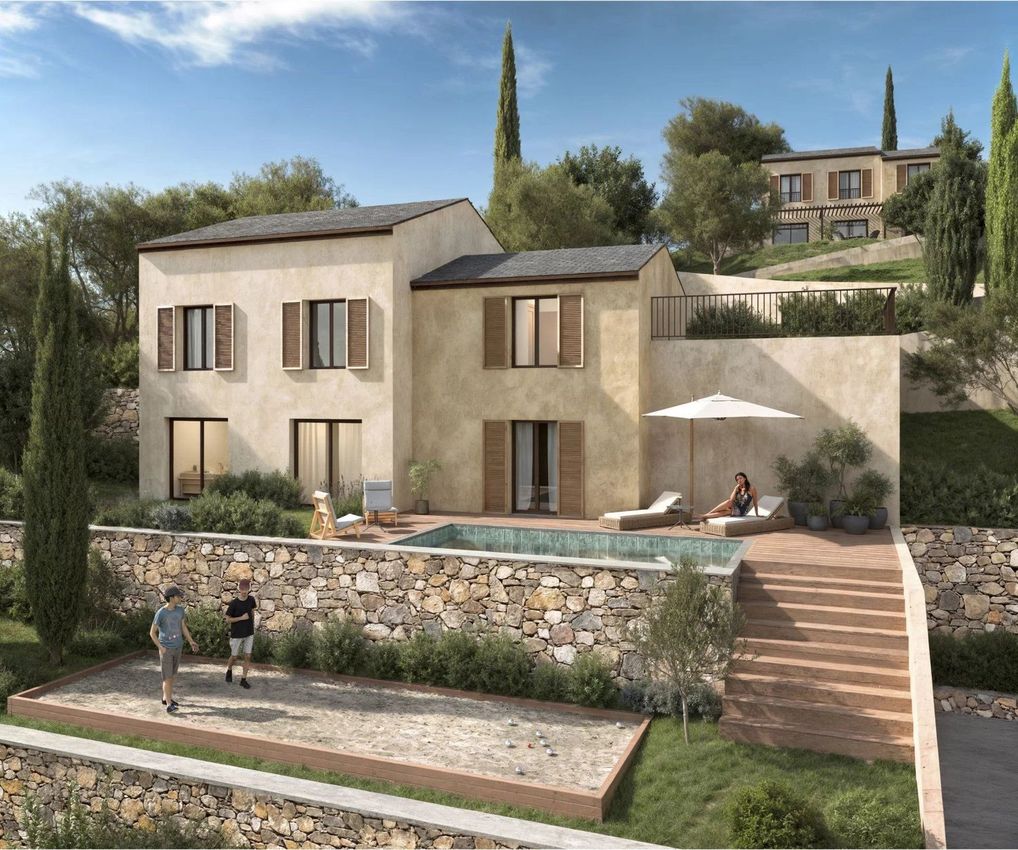 Image Façade à  villa de Borgo