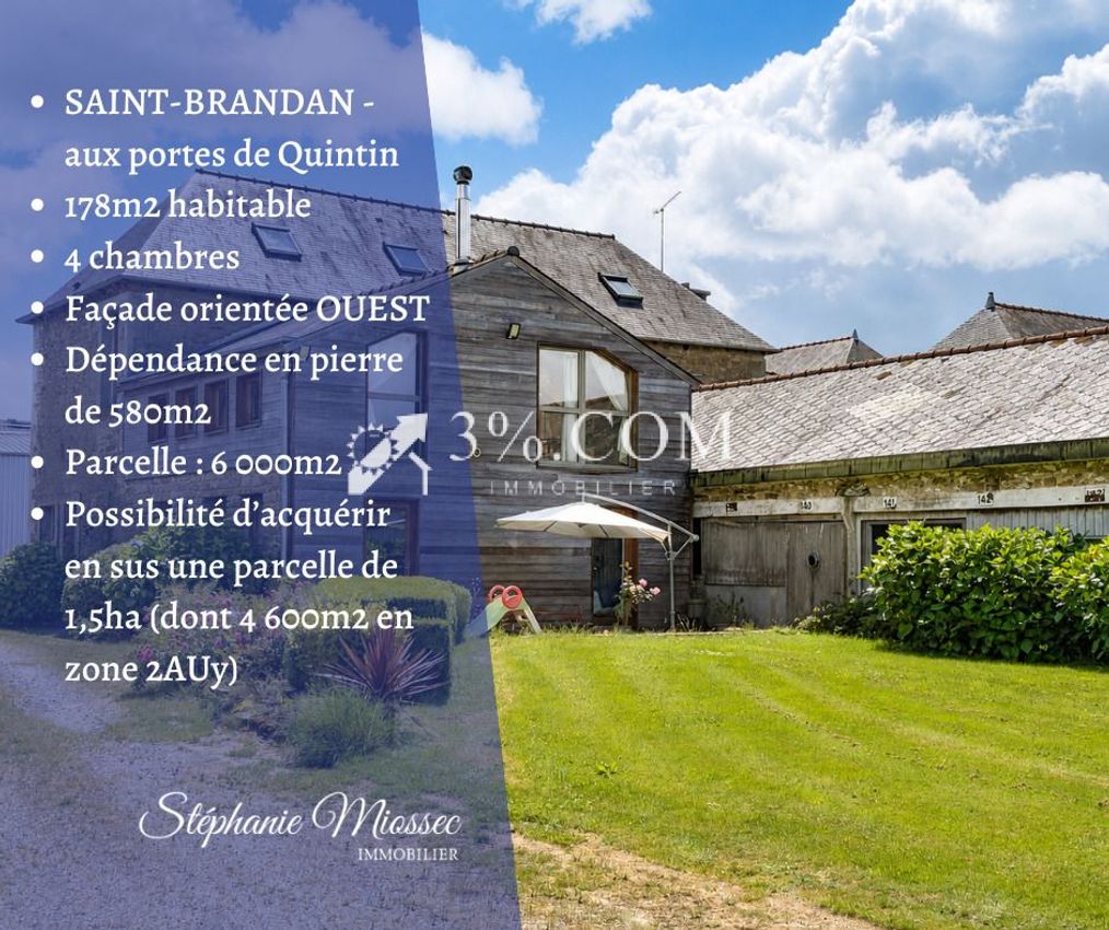 Image Façade à  propriété agricole de Saint-Brandan