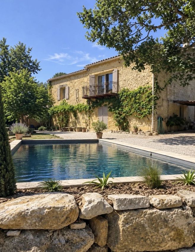 Image Piscine à  maison individuelle de Murs