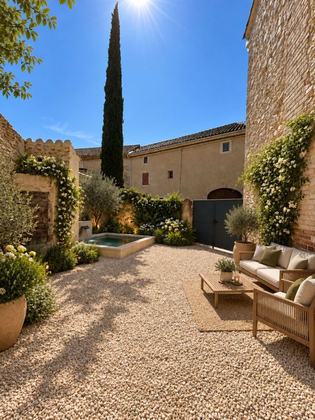 Image Façade à  maison mitoyenne de Tavel