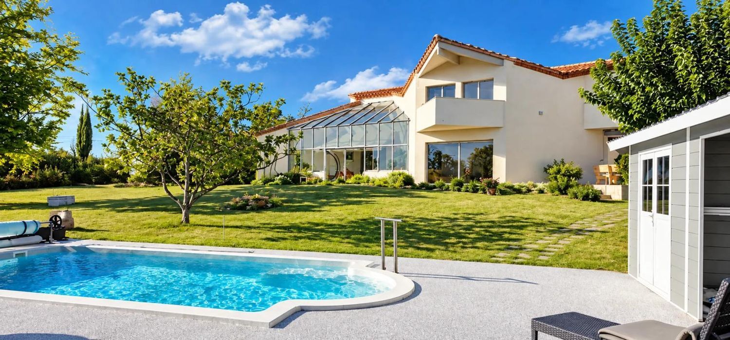 Image Piscine à  maison individuelle de Bourg-de-Visa