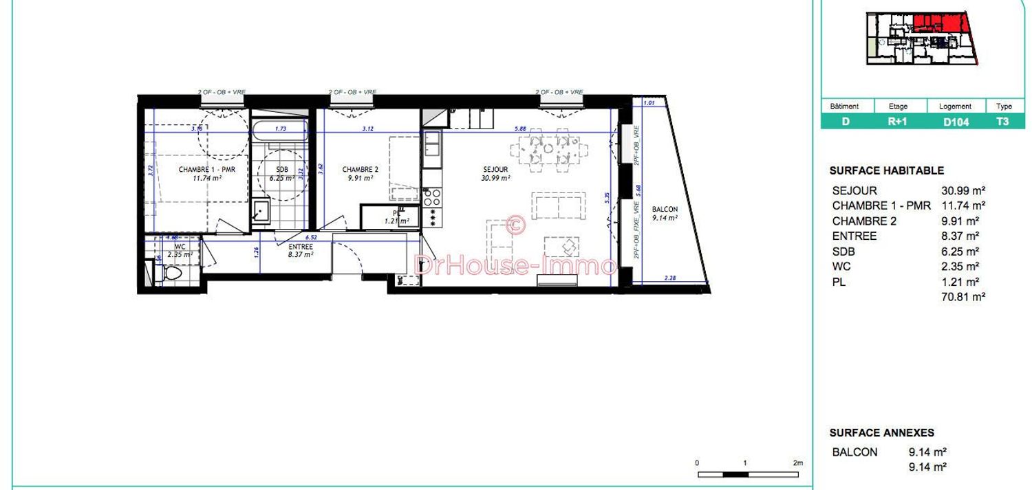Image Plan à appartement de Lille