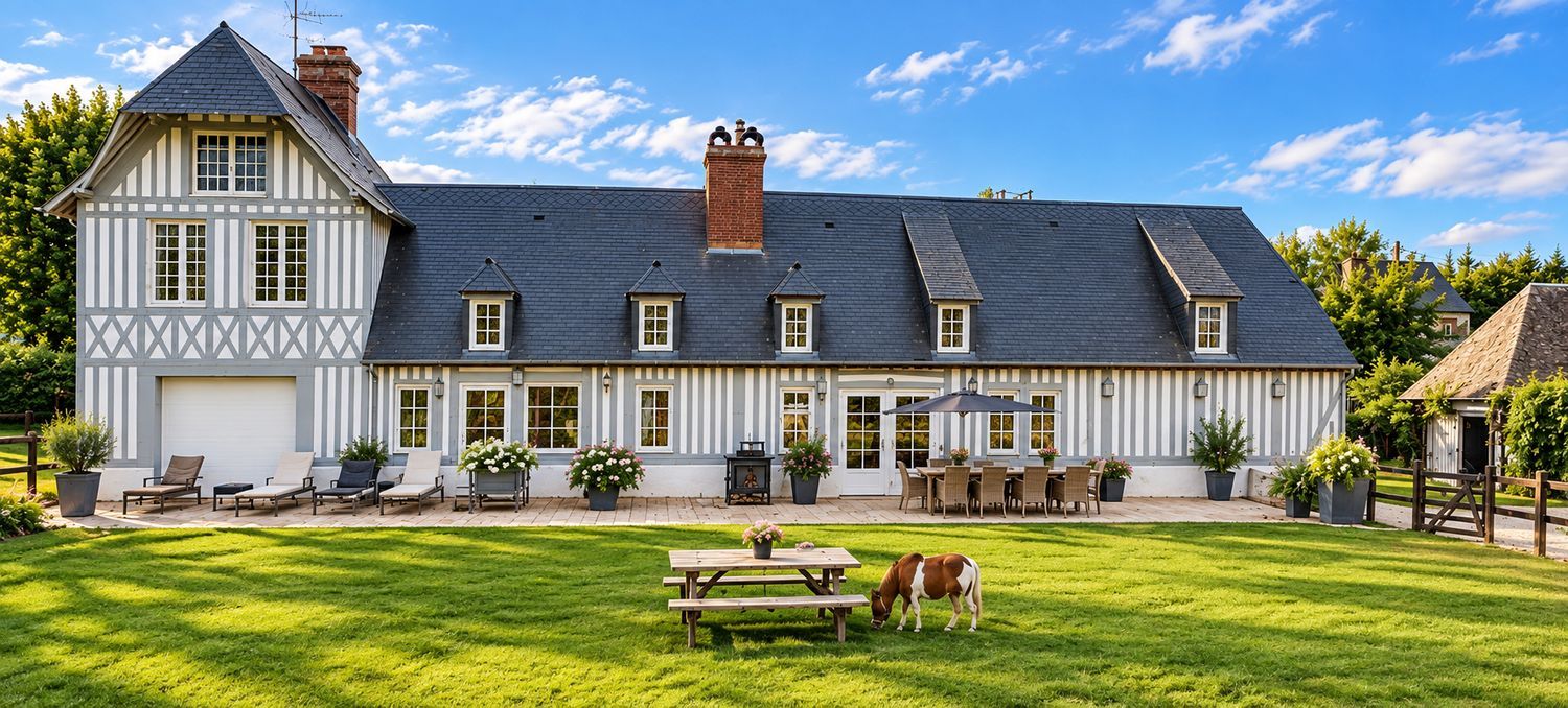 Image Façade à  manoir de Deauville