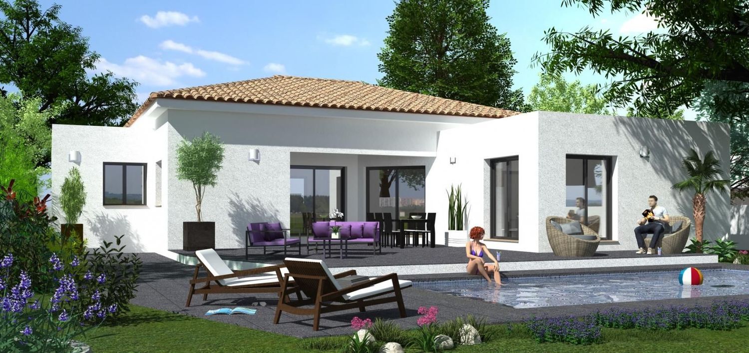 Image Façade à  maison individuelle de Vendres