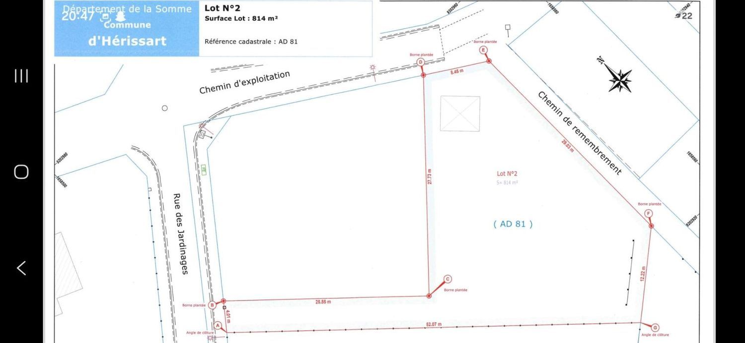 Image Plan à terrain de Hérissart